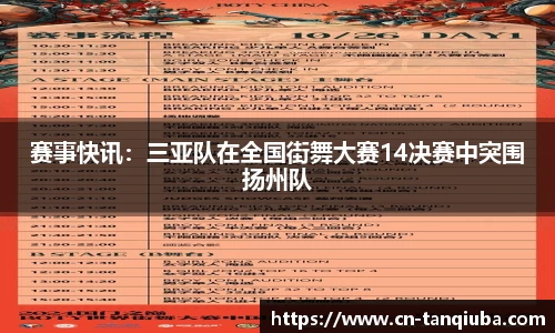 赛事快讯:三亚队在全国街舞大赛14决赛中突围扬州队